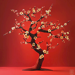 梅花节摆件设计