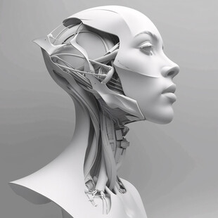 机械框科技感头部