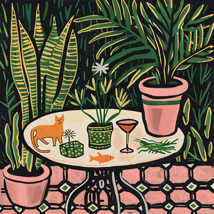 蛇形植物客厅装饰插图