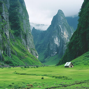 山脉草地清江画廊漂流