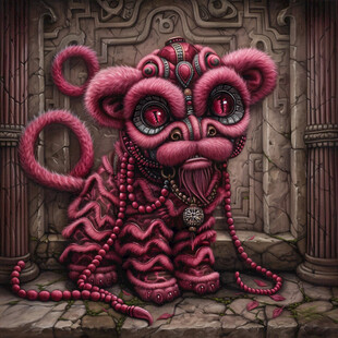 粉红色的奇幻超现实主义