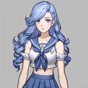 卡通动漫制服女孩