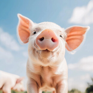 3d卡通猪拍照图