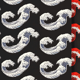 日式浪花背景