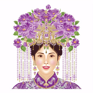 凤冠头饰插画