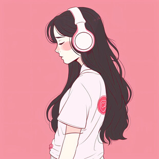 青春风少女插画