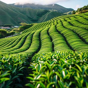 超广角茶田图