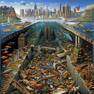 环境破坏插画