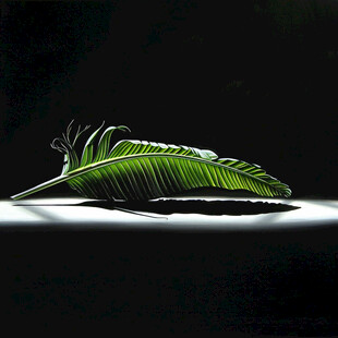 芭蕉叶中式花鸟植物