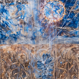 麦田抽象画