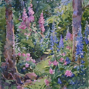 森林水彩画