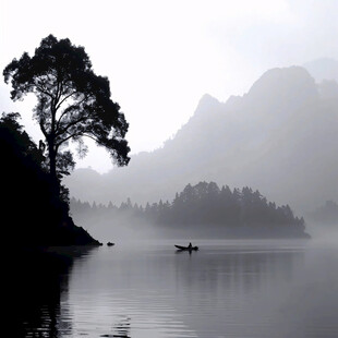 千岛湖墨色山水