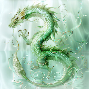 原创龙凤呈祥青龙