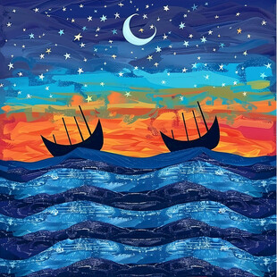 小船装饰画