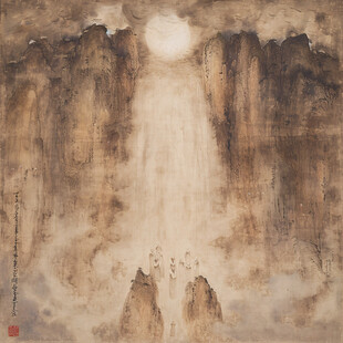 禅境山峰群山国画油画