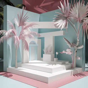 霓虹灯场景造型