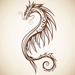 龙纹中国龙腾龙生肖龙