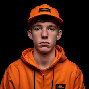 戴帽子黄色鸭舌帽