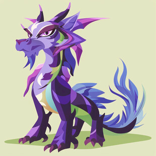 神兽卡通形象狼狗卡通