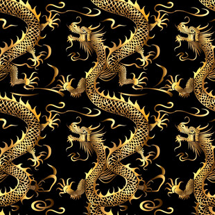 金色龙纹金龙苍龙青龙