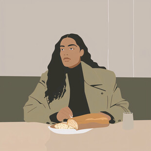 偏平化人物插画