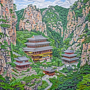 九华山油画