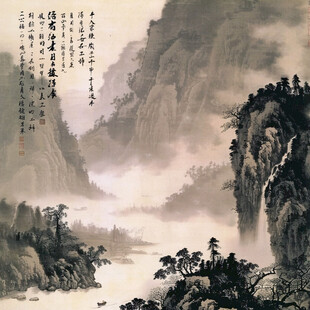 画册素材装饰画山水画