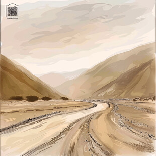戈壁滩插画