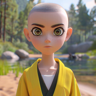 小沙弥动作表情