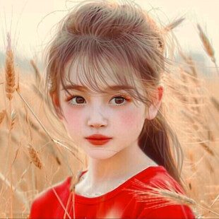 农家女麻花辫女孩