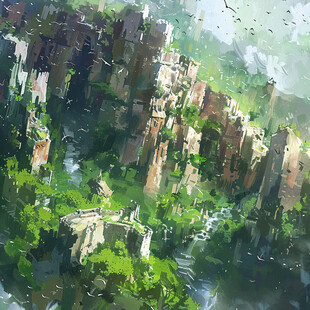 西岛水彩城市设计