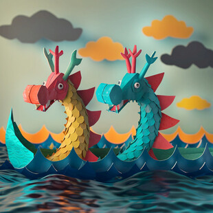 龙年年年有余插画