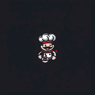 卡通厨师标志设计