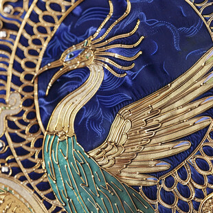 掐丝珐琅雀歌摆件