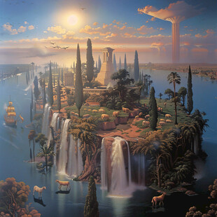 3d风景膨胀图案