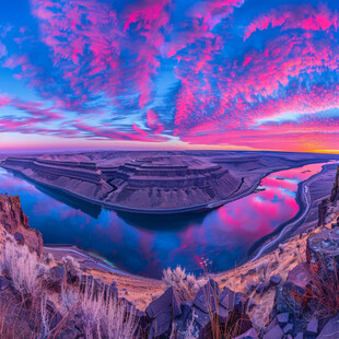 尼尔基水利枢纽之晨