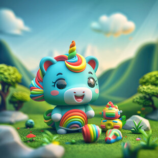 梦幻童话彩虹彩虹小马