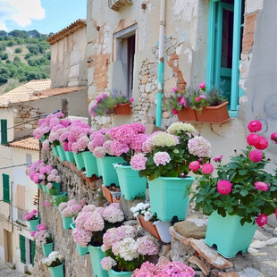 法国伊瓦尔鲜花小镇