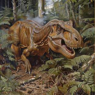 原始森林中的霸王龙