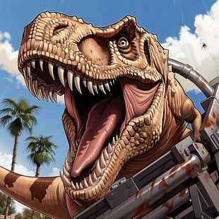 恐龙户外插画
