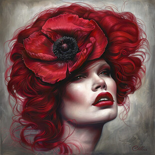 欧美时尚艳丽艺术画