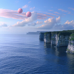 3d云海悬浮小岛