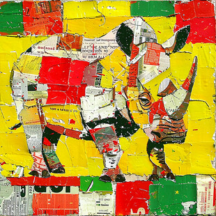 变异色块装饰画