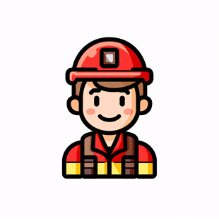 卡通开心工匠头像