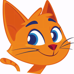 卡通橘猫插画