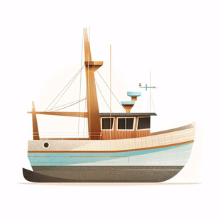 渔船元素小品