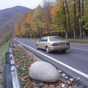 松花湖景区山间道路