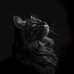 写实猫毛茸茸宠物插画