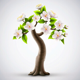 中国风梨花梨树