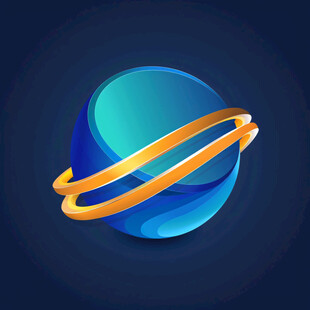 星球星系宇宙logo